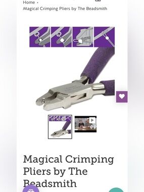 Beadsmith Magical Crimping Pliers and 500 Assorted Crimping Tubes